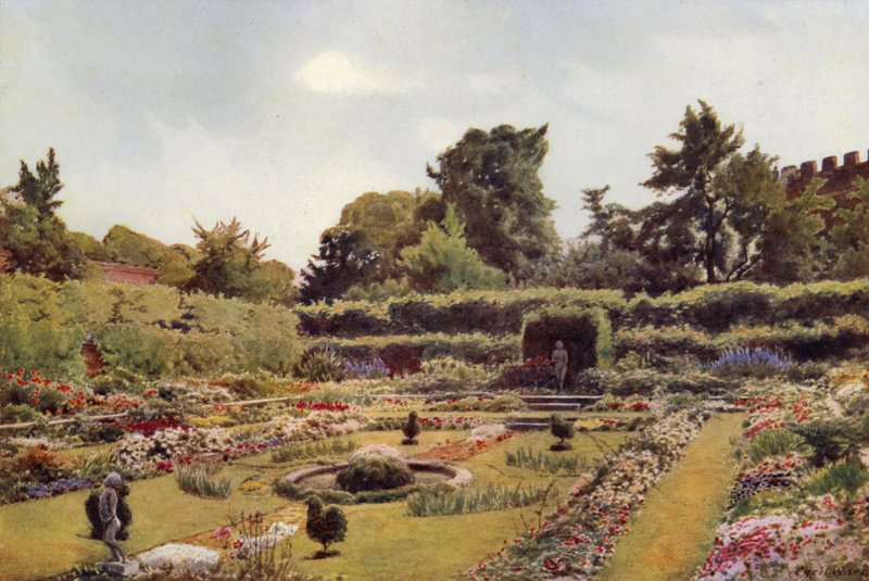 The Old Pond Garden, Hampton Court (kolor lito) autorstwa Cyril Ward