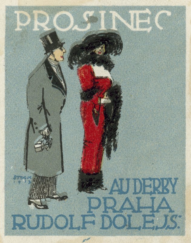 Grudzień. Moda Au Derby Rudolf Dole, Praga autorstwa Czech School