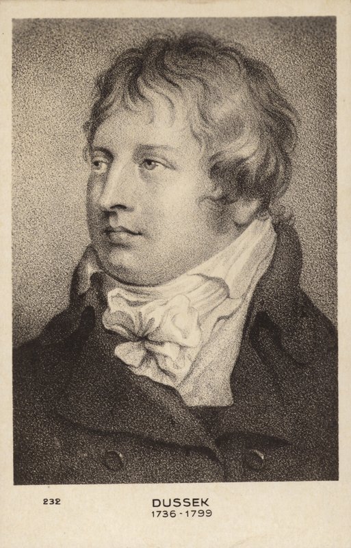 Jan Ladislav Dussek, czeski kompozytor i pianista (1760-1812 ) autorstwa Czech School