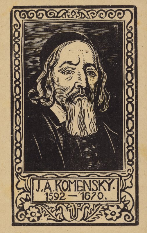 John Amos Comenius (1592-1670), czeski nauczyciel, pedagog i pisarz autorstwa Czech School