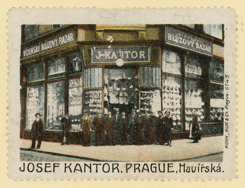 Witryna sklepu Josefa Kantora, Praga autorstwa Czech School