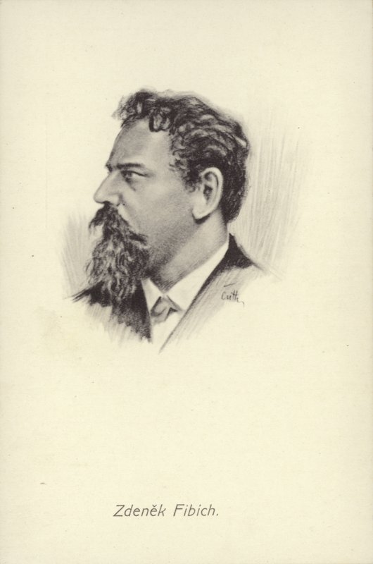 Zdenek Fibich, czeski kompozytor (1850-1900) autorstwa Czech School