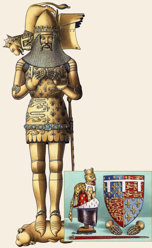 Edward Czarny Książę (1330-76) (gwasz na papierze) autorstwa Dan Escott