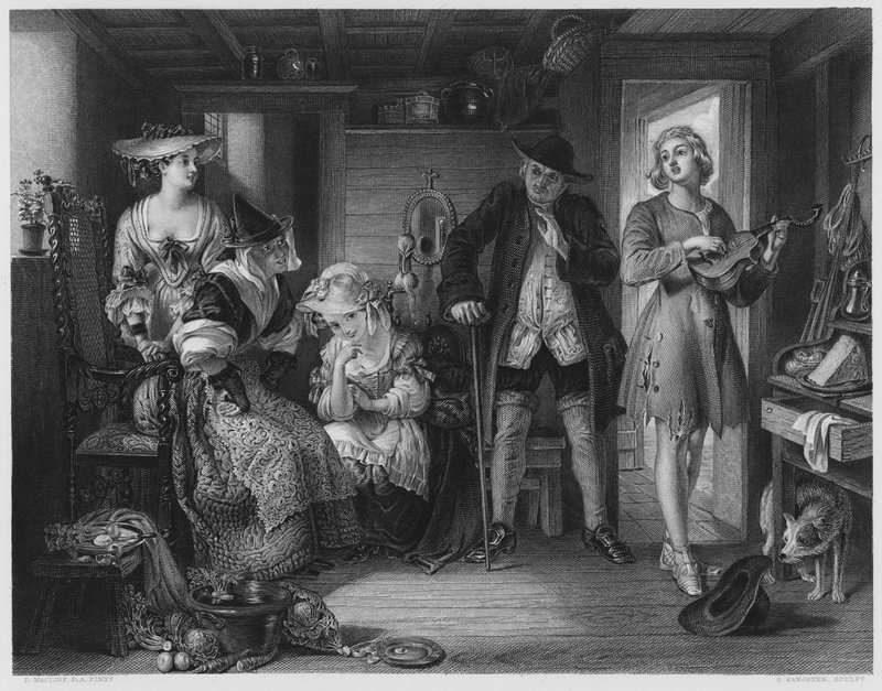 Scena z Midasa ze zdjęcia w Królewskiej Kolekcji (rycina) autorstwa Daniel (after) Maclise