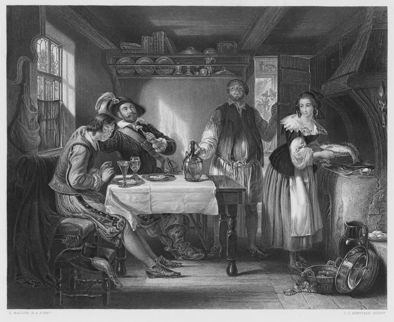 Gil Blas w Pennaflor, ze zdjęcia w Royal Collection (rycina) autorstwa Daniel (after) Maclise