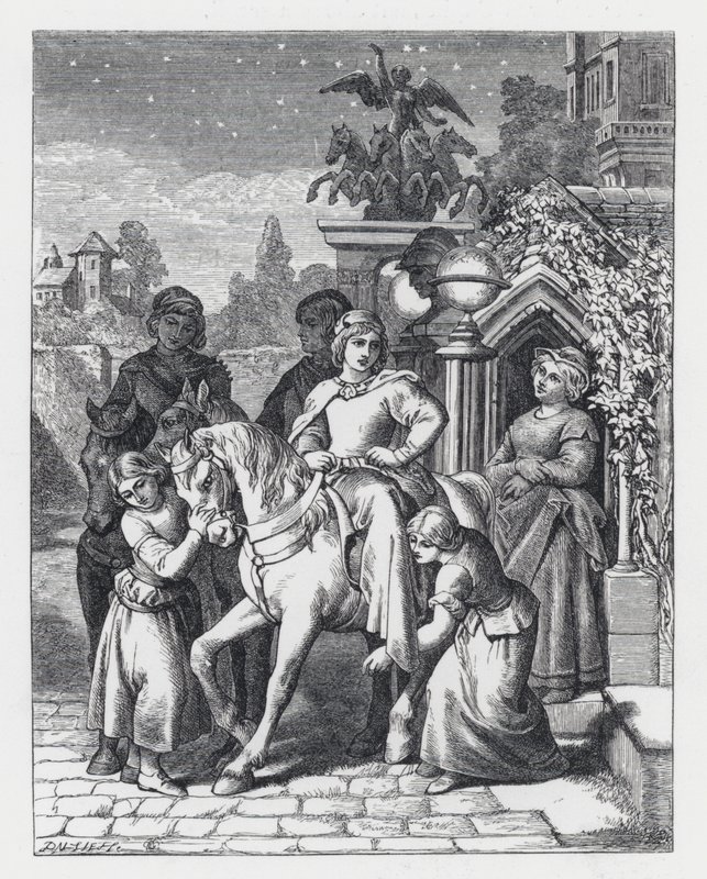 Ilustracja do wiersza Tennysona Księżniczka (rycina) autorstwa Daniel (after) Maclise