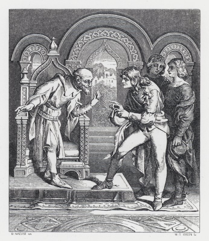 Ilustracja do wiersza Tennysona Księżniczka (rycina) autorstwa Daniel (after) Maclise