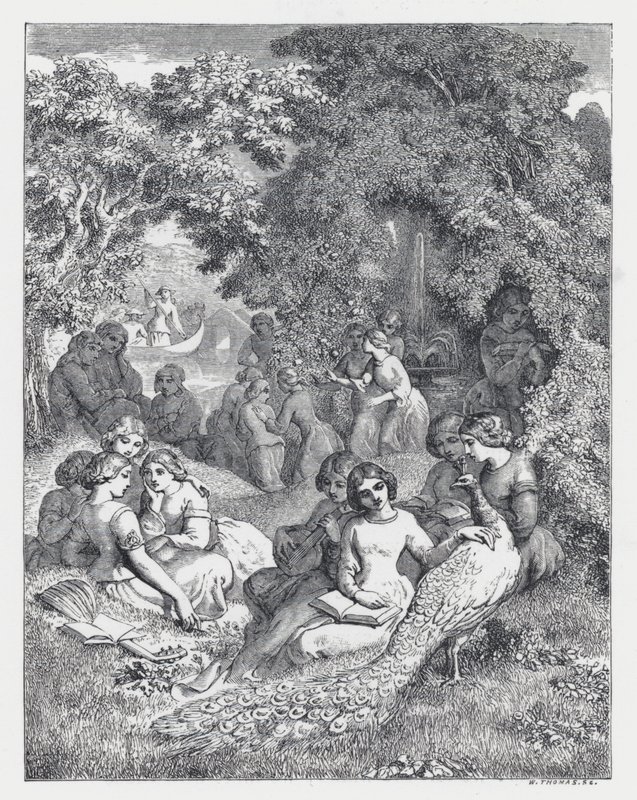 Ilustracja do wiersza Tennysona Księżniczka (rycina) autorstwa Daniel (after) Maclise
