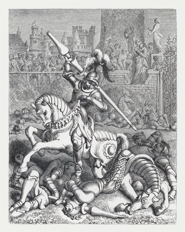 Ilustracja do wiersza Tennysona Księżniczka (rycina) autorstwa Daniel (after) Maclise