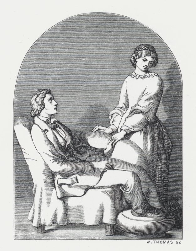 Ilustracja do wiersza Tennysona Księżniczka (rycina) autorstwa Daniel (after) Maclise