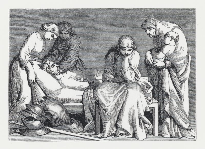 Ilustracja do wiersza Tennysona Księżniczka (rycina) autorstwa Daniel (after) Maclise
