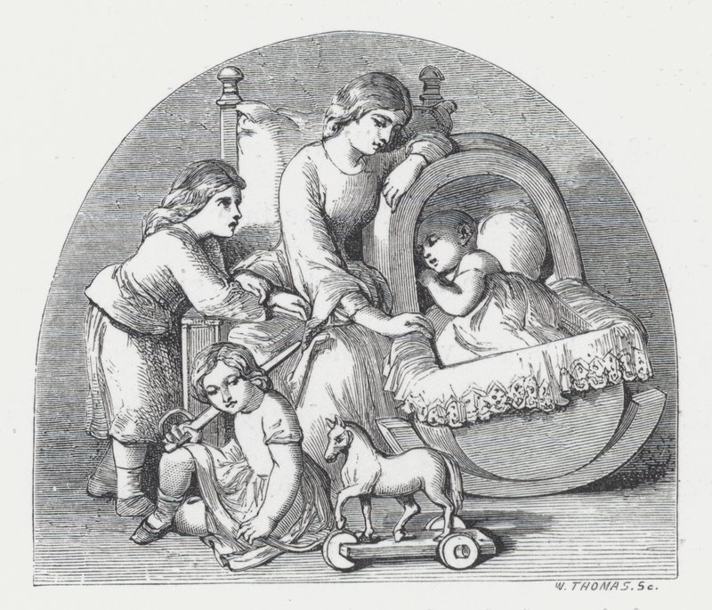 Ilustracja do wiersza Tennysona Księżniczka (rycina) autorstwa Daniel (after) Maclise
