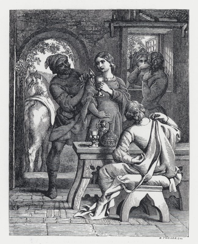 Ilustracja do wiersza Tennysona Księżniczka (rycina) autorstwa Daniel (after) Maclise