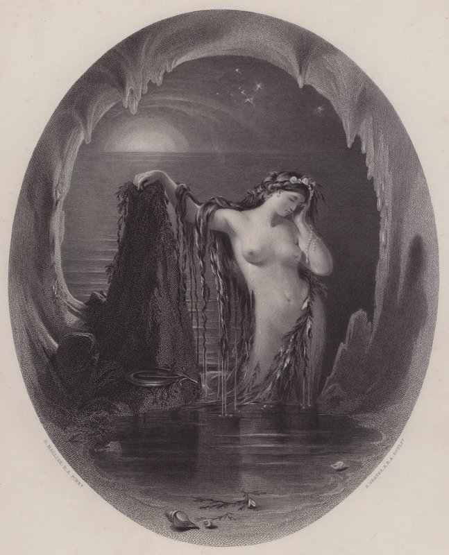 Pochodzenie harfy (rycina) autorstwa Daniel (after) Maclise