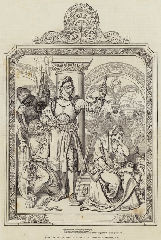 Rycerstwo czasów Henryka V autorstwa Daniel Maclise