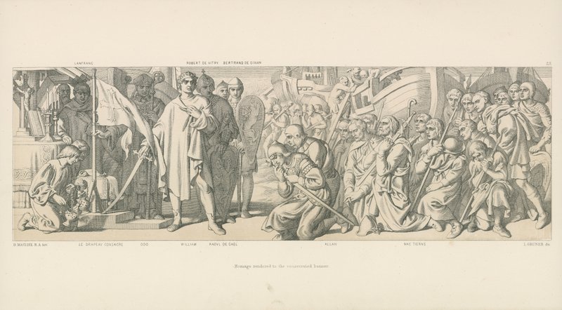 Hołd złożony konsekrowanej chorągwi autorstwa Daniel Maclise