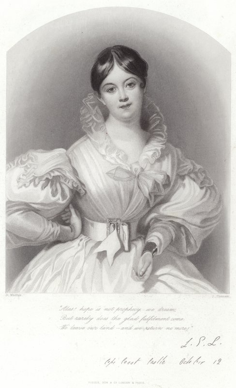 Portret Letitii Elizabeth Landon autorstwa Daniel Maclise