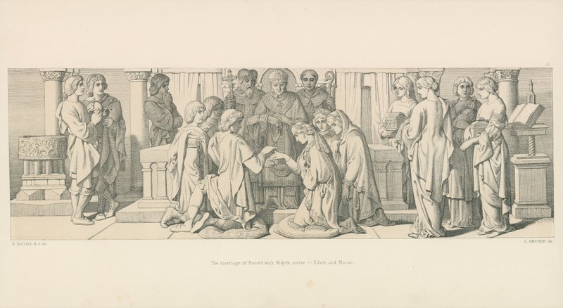 Ślub Harolda z Aldyth, siostrą Edwina i Morcara autorstwa Daniel Maclise
