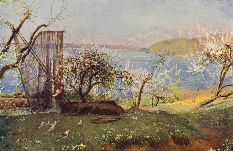 Dittisham on the Dart (kolorowa litografia) autorstwa David (after) Murray