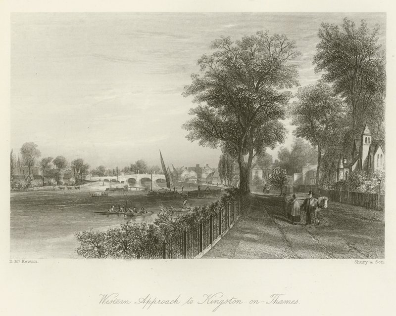 Zachodnie podejście do Kingston-on-Thames autorstwa David Hall McKewan