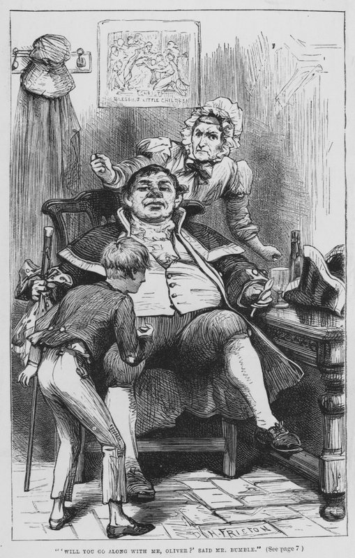 Ilustracja do Olivera Twista autorstwa Charlesa Dickensa (grafika) autorstwa David Henry Friston