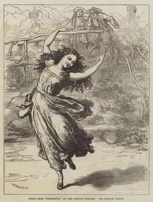 Scena z Fanchette, w Lyceum Theatre, Shadow Dance autorstwa David Henry Friston