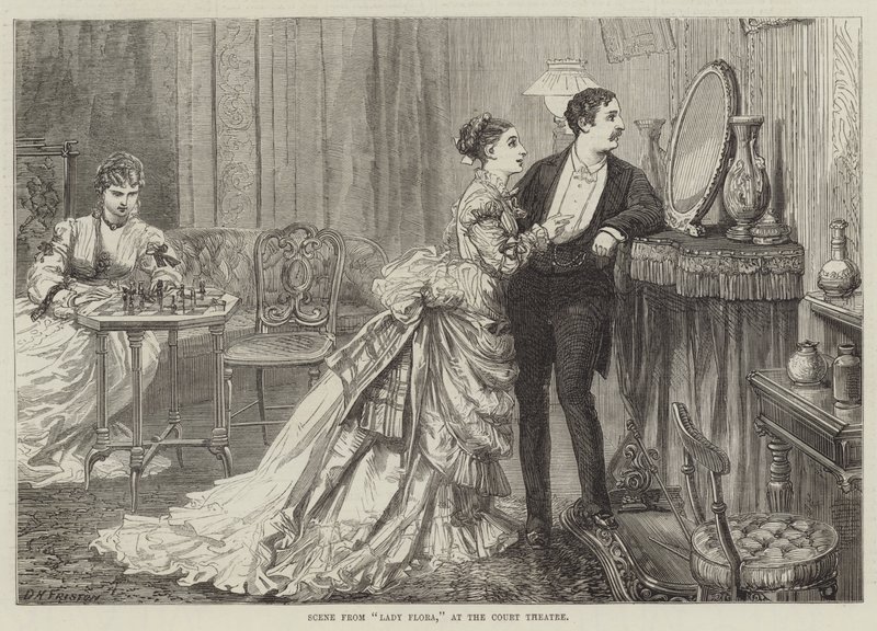 Scena z Lady Flory, w Teatrze Dworskim autorstwa David Henry Friston