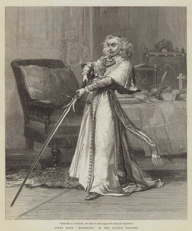 Scena z Richelieu, w Teatrze Liceum autorstwa David Henry Friston