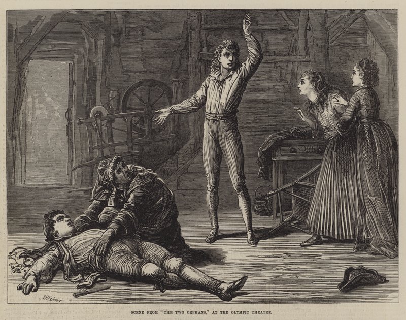 Scena z „Dwóch sierot” w Teatrze Olimpijskim autorstwa David Henry Friston