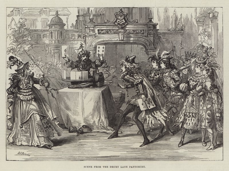 Scena z pantomimy Drury Lane autorstwa David Henry Friston