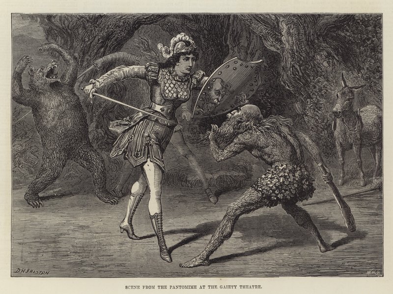 Scena z Pantomimy w Gaiety Theatre autorstwa David Henry Friston