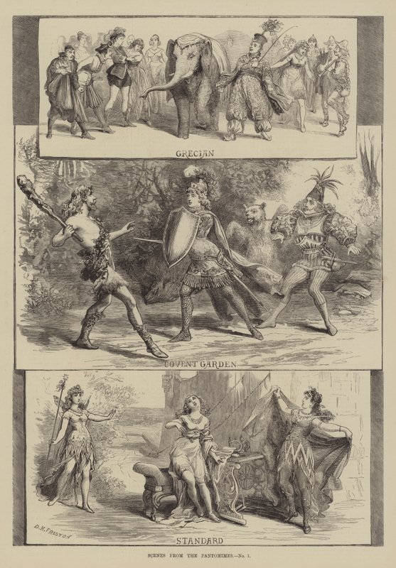 Sceny z Pantomimy autorstwa David Henry Friston
