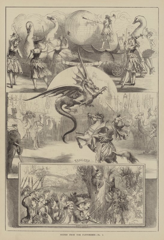 Sceny z Pantomim autorstwa David Henry Friston
