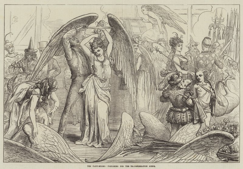 Pantomimy przygotowujące się do sceny transformacji autorstwa David Henry Friston