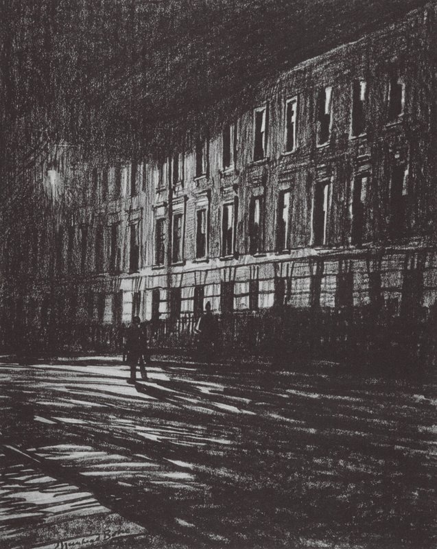 Londyn: North O Euston (druk kolorowy) autorstwa David Muirhead (after) Bone