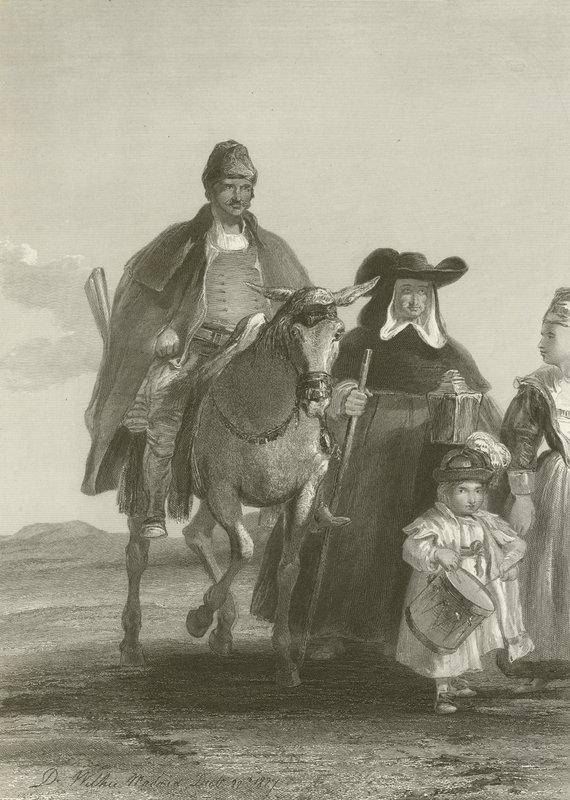 Grupa postaci wjeżdżających do Madrytu autorstwa David Wilkie