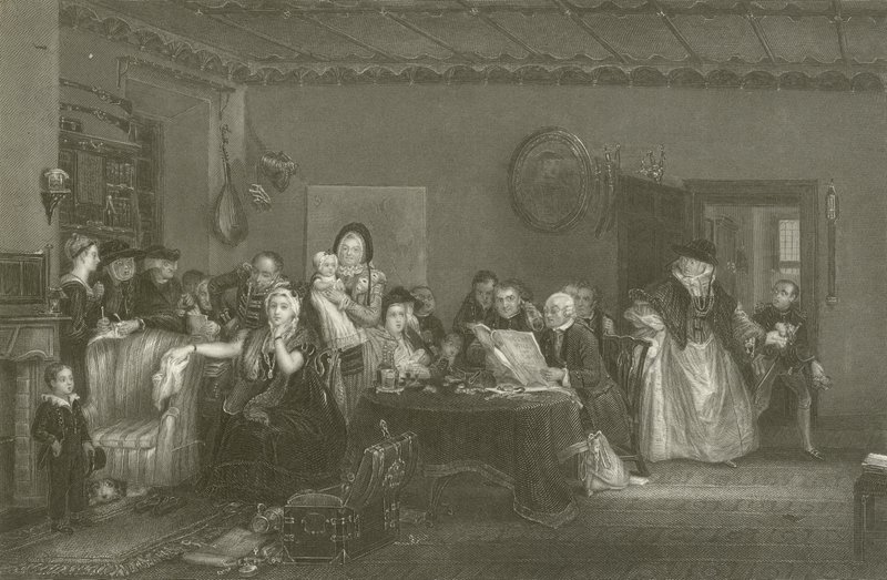 Czytanie testamentu autorstwa David Wilkie