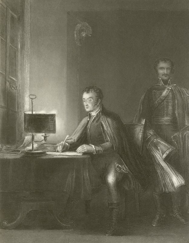 Książę Wellington pisze swoje depesze autorstwa David Wilkie
