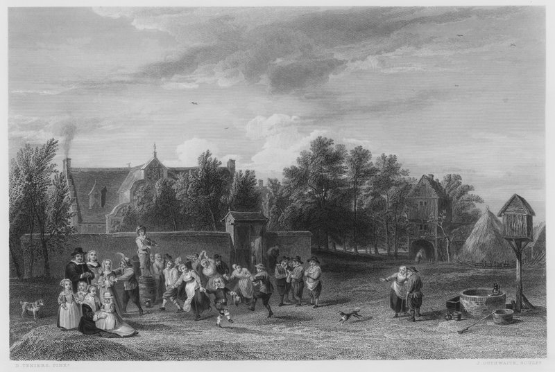 Festyn Wiejski, ze zdjęcia w Królewskiej Kolekcji (rycina) autorstwa David the Younger (after) Teniers