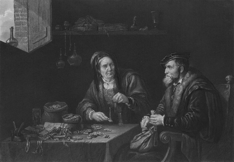 Skąpcy autorstwa David the Younger after Teniers
