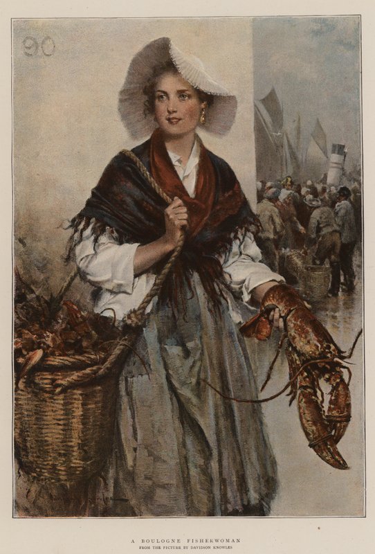 Rybka z Boulogne (chromolitho) autorstwa Davidson Knowles