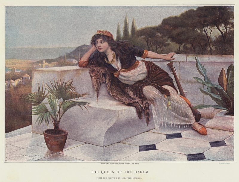 Królowa Haremu (chromolitho) autorstwa Delapoer Downing