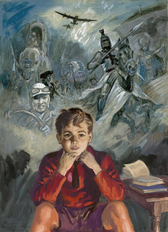 Chłopiec myślący autorstwa Derek Charles Eyles