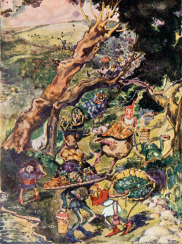 Ilustracja do Goblin Market autorstwa Christiny Rossetti autorstwa Dion Clayton Calthrop