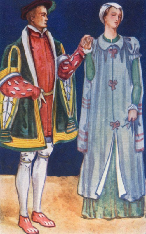 Mężczyzna i kobieta czasów Edwarda VI 1547-1553 autorstwa Dion Clayton Calthrop
