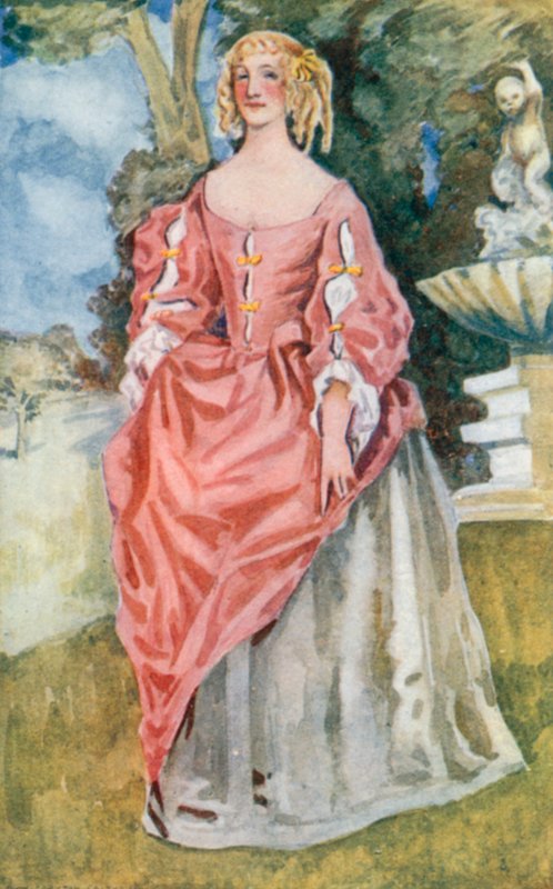 Kobieta czasów Karola II 1660-1685 autorstwa Dion Clayton Calthrop