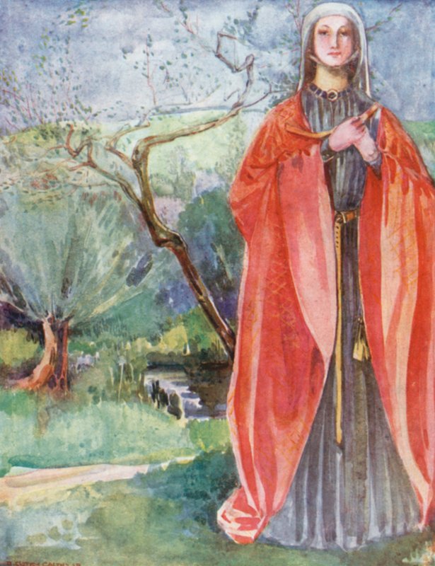 Kobieta z czasów Jana 1199-1272 autorstwa Dion Clayton Calthrop