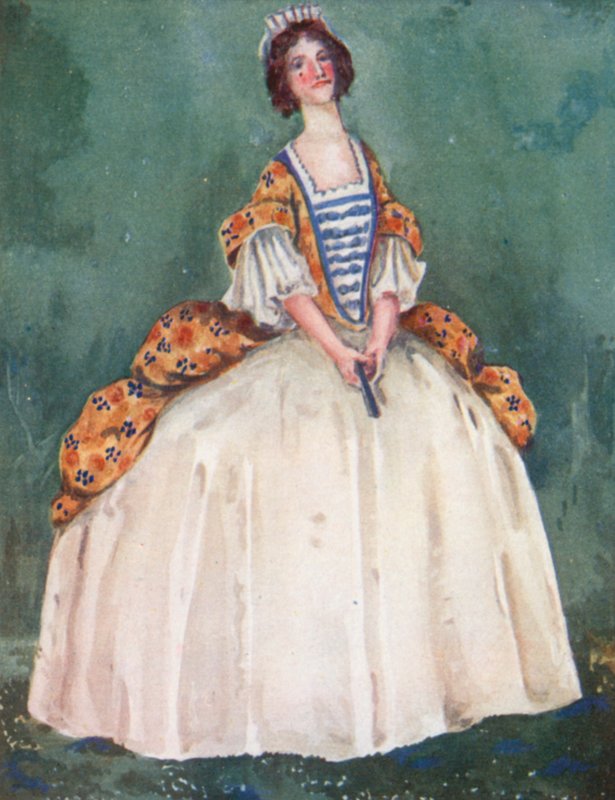 Kobieta czasów królowej Anny 1702-1714 autorstwa Dion Clayton Calthrop