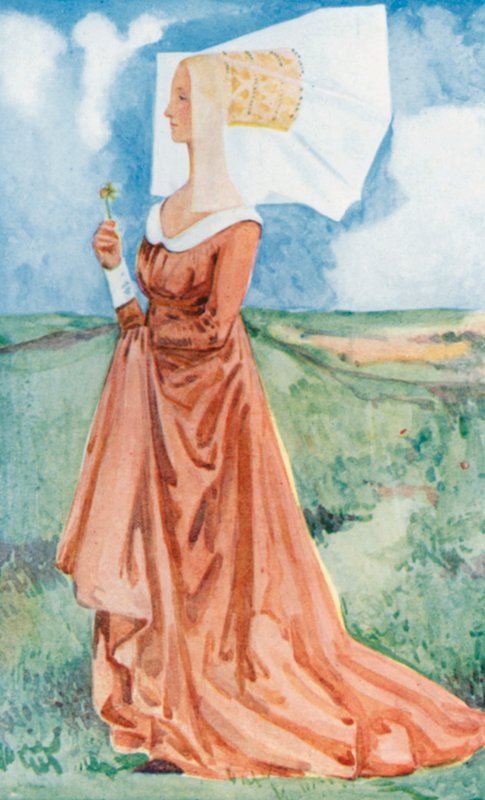 Kobieta z czasów Ryszarda III 1483-1485 autorstwa Dion Clayton Calthrop