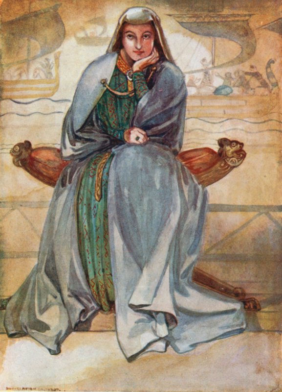 Kobieta czasów Ryszarda I 1189-1199 autorstwa Dion Clayton Calthrop